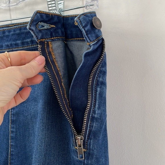 Free People High Rise Skinny Cropped Jeans Women's Size 29 Side Zip Stretch Soft - Picture 10 of 13